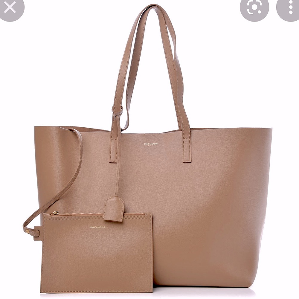 SHOPPING SAINT LAURENT LEATHER  Saint Laurent E/W Shopping Tote Bag